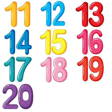Premium Vector | 11-20 3d number vectors