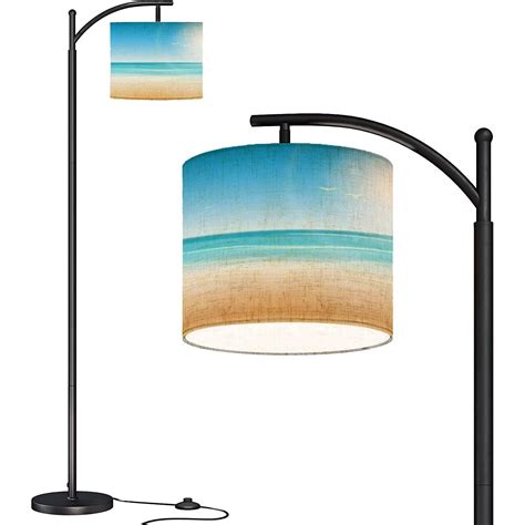 Modern Arc Floor Lamp with Dimmer Mid Century Tropical beach Sandy ...