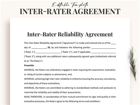 Inter-Rater Reliability Document Template 的图像结果