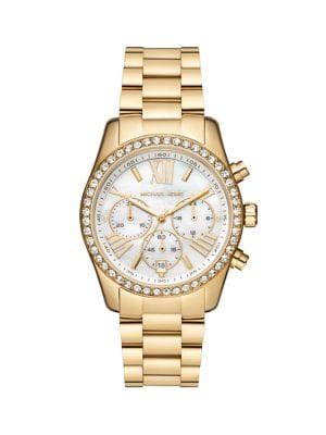 Lexington Goldtone Stainless Steel Bracelet Chronograph Watch MK7241