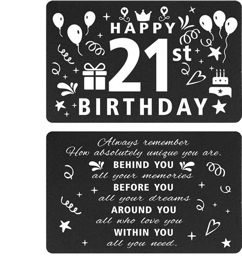Amazon.com : Unique 21st Birthday Card - Inspirational 21st Birthday ...