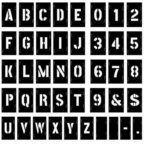 Attisstore Letter Stencils Stencil Kit, 2 Inch Plastic Letters and ...