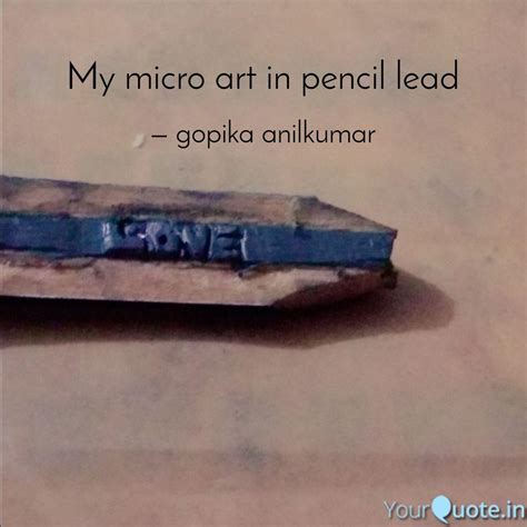My micro art in pencil le... | Quotes & Writings by meenu | YourQuote