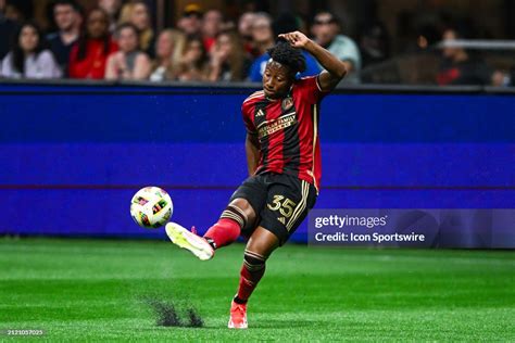Atlanta midfielder Ajani Fortune passes the ball during the MLS match ...