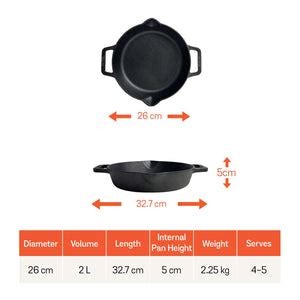 Buy Cast Iron Skillet 26cm | Best Iron Skillet Pan