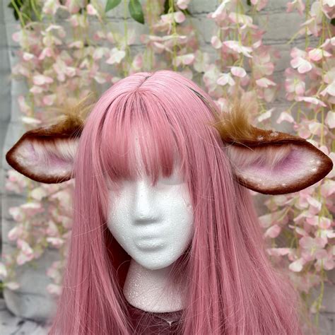 Realistic Deer Ear Headband: Faux Fur Fawn Cosplay | Deer ears, Ear ...