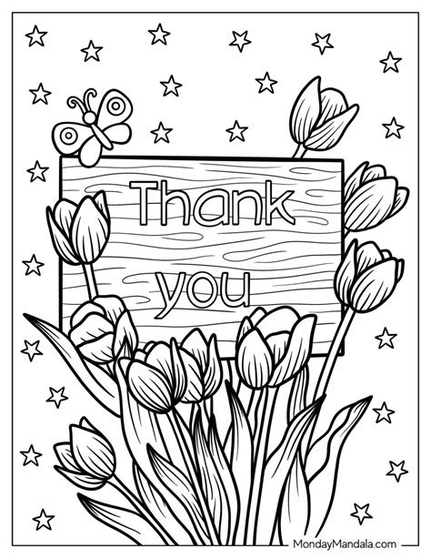 20 Thank You Coloring Pages (Free PDF Printables)