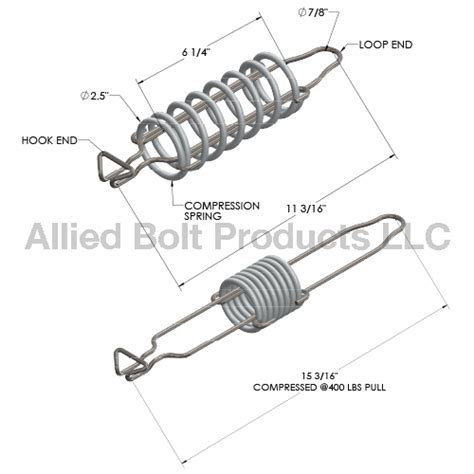 Image result for Compression Spring Bolt Design
