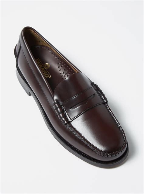 Sebago 'Dan' Penny Loafer In Burgundy Leather in 2025 | Gents shoes ...