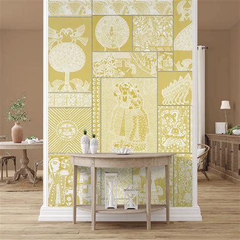 Geet Madhubani Wallpaper Lemon Gest Color | Life n Colors