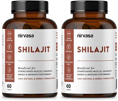 Nirvasa Shilajit Tablets (500mg) with Pure Shilajit Extract | Improves ...