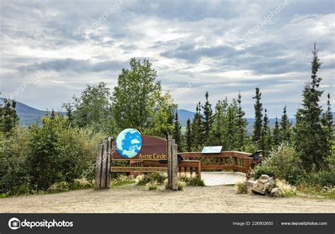 View Blm Arctic Circle Monument Sign Dalton Highway Alaska Usa – Stock ...