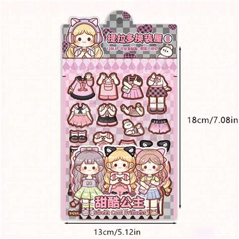 مجموعة من ملصقات الملابس للفتيات المراهقات اللطيفات والأنيقات، لاصقات ...