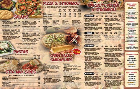 Buck S Pizza Menu With Prices at Jason Pierre blog