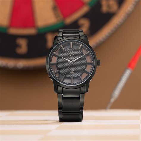 Buy Online Vyb Horizon By Fastrack Quartz Analog Black Dial Grey ...