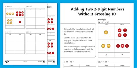 Image result for Adding Two 2-Digit Numbers Crossing 10