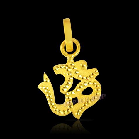 Holy Letter Om (Aum) 18Kt Pure Gold Pendant buy online UK