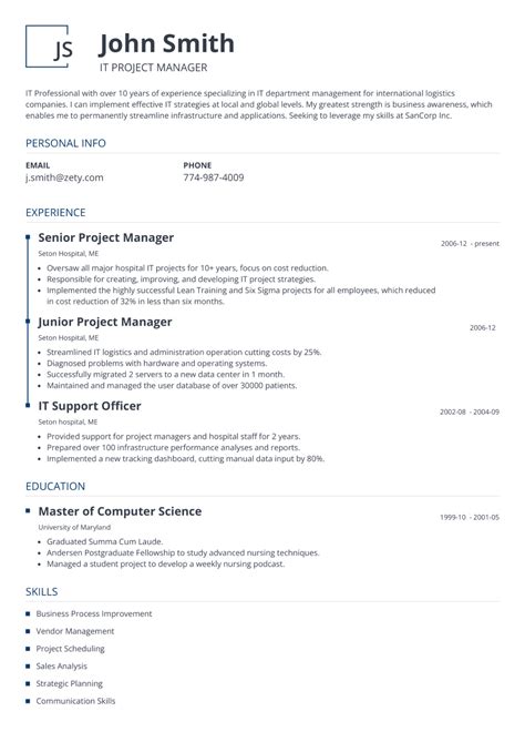 Image result for Resume Example through HTML