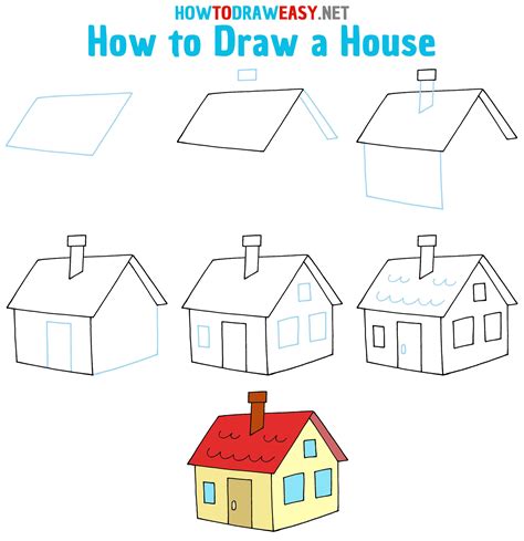 Image result for Step by Step Drawing Houses