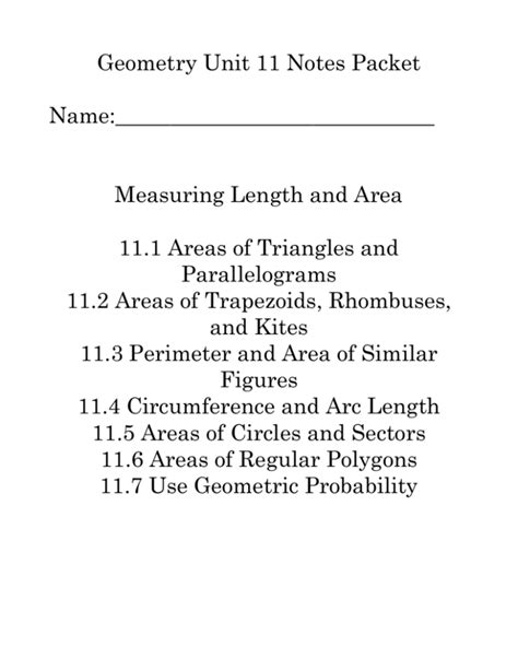 Image result for Geometry Unit 11 Summary