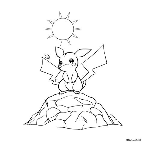 Raichu Pokemon Card Coloring Page
