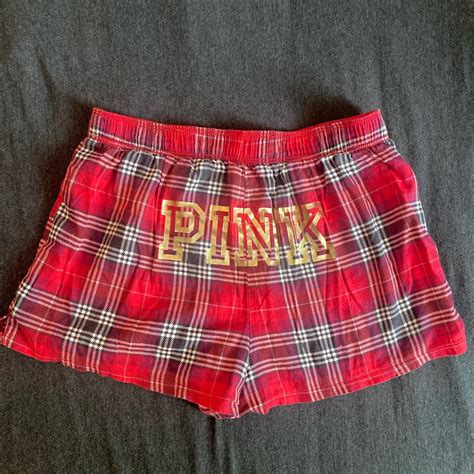 Victoria's Secret Women's Red and Black Pajamas | Depop