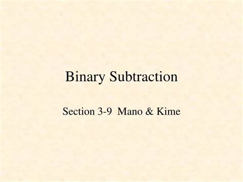 Image result for How Does Binary Subtraction Work