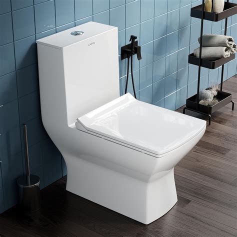 LAPO Premium Commodes for Toilet, S Trap 9 inch Outlet, One Piece ...