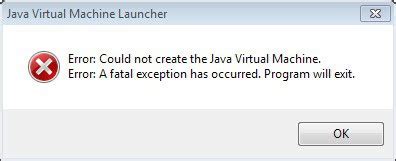 Image result for Java Virtual Machine Error Win 10