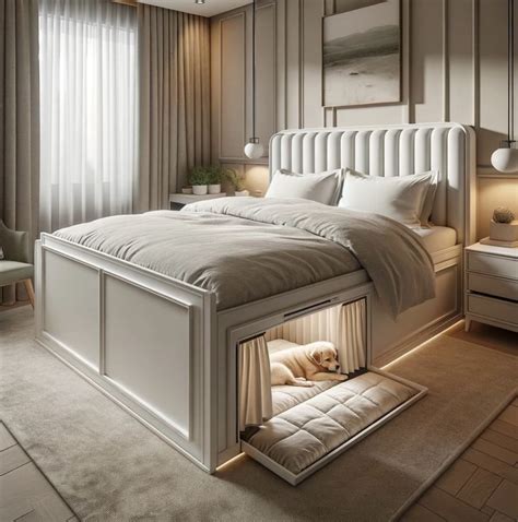 Pin by Anisabel on Home in 2025 | Bedroom, Cozy bedroom, Built in dog bed