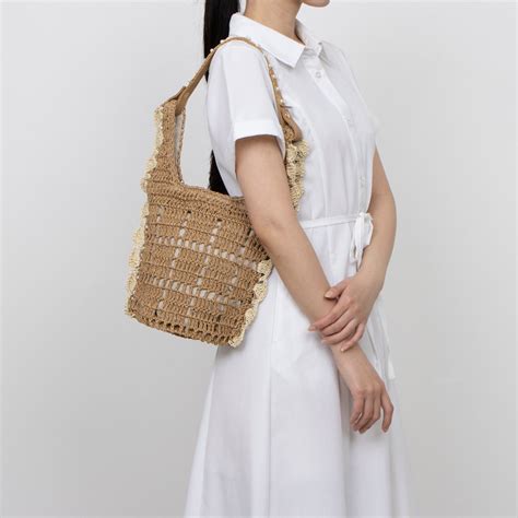 ミアン MIAN 配色スカラップ2WAYバッグ （グレーコンビ） -レディースシューズ・靴の公式通販サイト | ハーモニープロダクツ