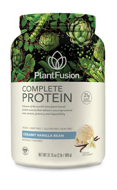 PlantFusion Complete Protein Creamy Vanilla Bean -- 2 lbs - Vitacost