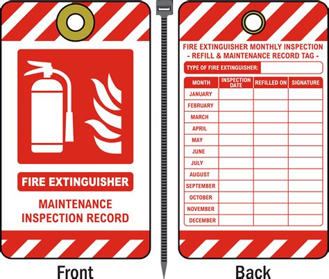 Printable Fire Extinguisher Inspection Tags | Fanny Printable
