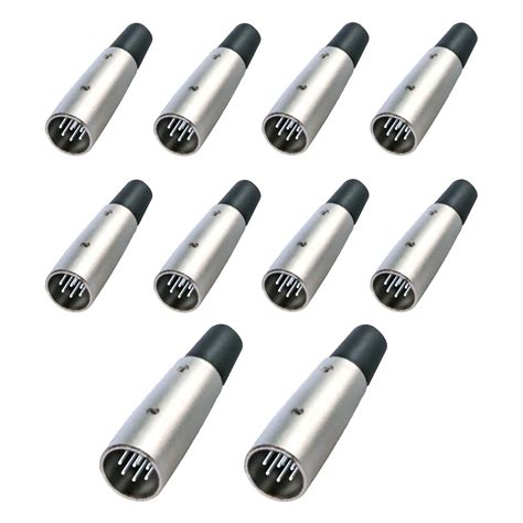 MX 7 Pin Mic Male Connector XLR Cannon Type Made of Pure Copper Nickel ...