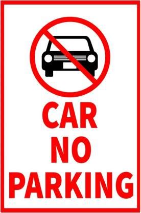 VAAIMAI Car No Parking Sticker, 20X30 CM, White, Waterproof, Glossy ...