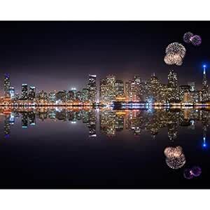 Pitaara Box Fireworks Over San Francisco City Skyline, USA | Unframed ...