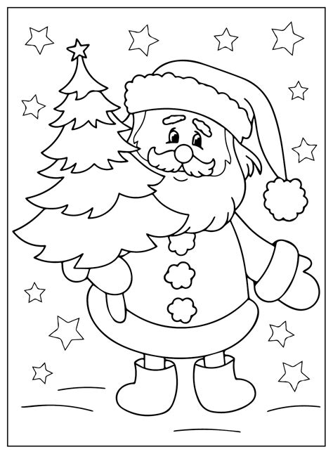 Coloring Pages Of Santa at gendorianblog Blog