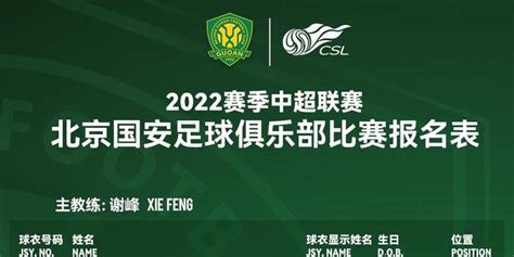 2021赛季北京国安最新球员名单及主力阵容一览_球天下体育