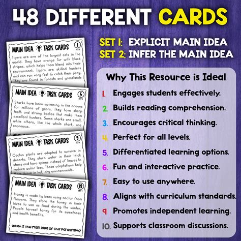 Main Idea Task Cards 的图像结果