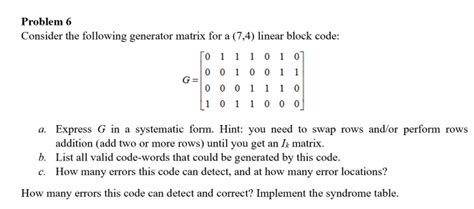 Image result for Generator Matrix