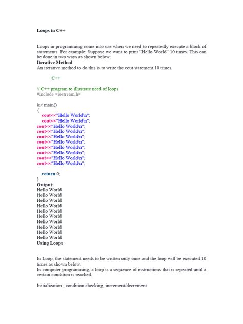 Image result for C Loop Code