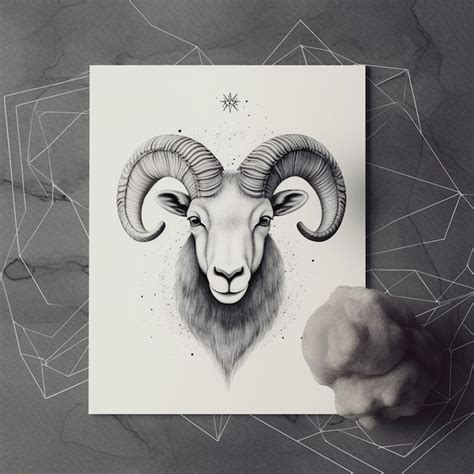 Premium AI Image | Astrology Concept with Aries Drawing
