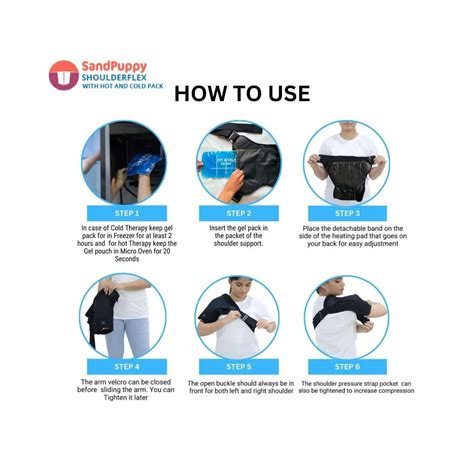 Sandpuppy Shoulderflex Brace Reusable Ice Gel Pack for Hot and Cold ...