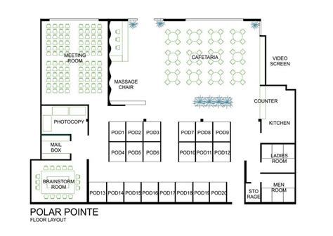 Layout Plan of a Computer Cafe 的图像结果