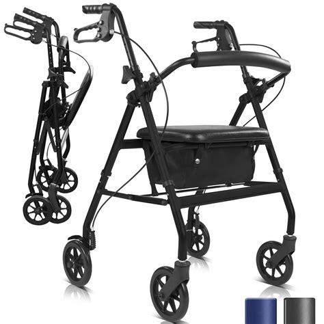 Buy Vive Mobility Ultra Lightweight Rollator Walker with Seat ...