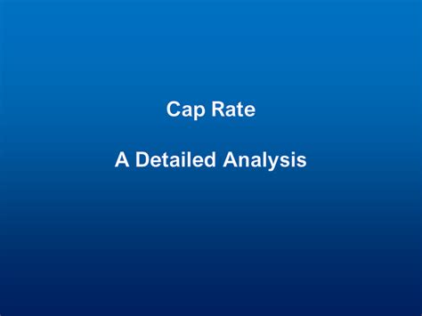 Calculating CapRate 的图像结果