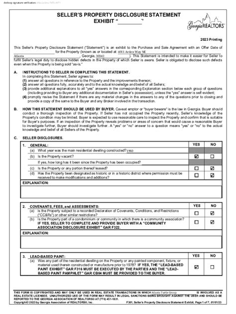 Fillable Online Free Property Disclosure Statement - PDFWord Fax Email ...
