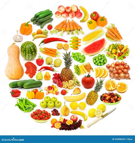 Circle with lots of food stock photo. Image of apple - 23498530