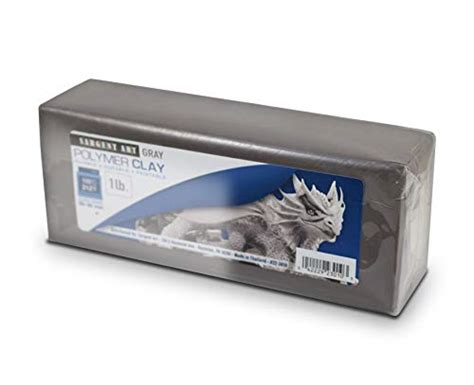 Sargent Art Polymer Gray Baking Clay, 1 pound block, Easy to Use and ...