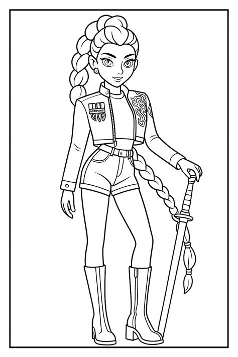 KPop Demon Hunters Coloring Pages – Characters Gallery & Free Downloads